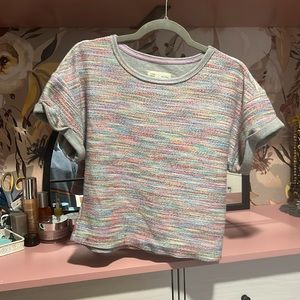Anthropologie Cropped short sleeve sweater small
